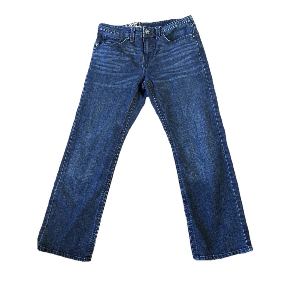 Tk Axel Jeans Mens 34x30 Blue Slim Boot Stretch‎ Denim Dark Wash Pocket Casual